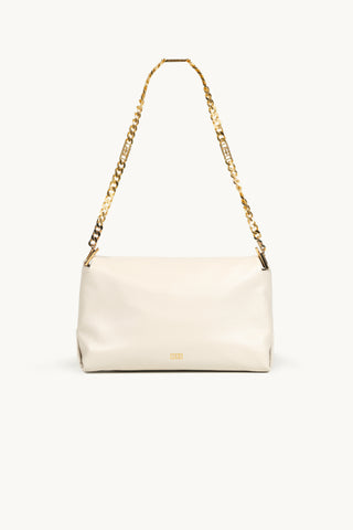 The Giselle Chain Bag in Cream/Gold Back