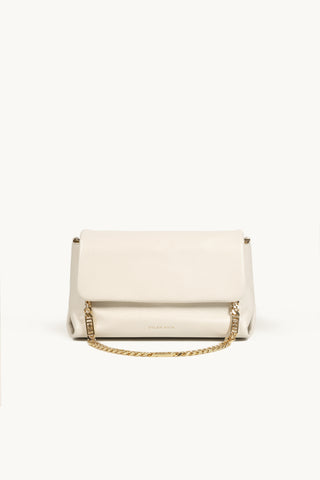 The Giselle Chain Bag in Cream/Gold Front