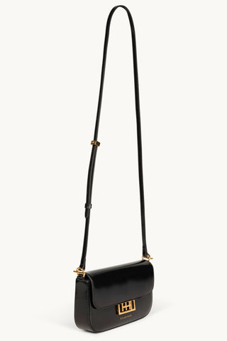 The Jolie Leather Baguette Mini Bag in Black/Gold Side 3