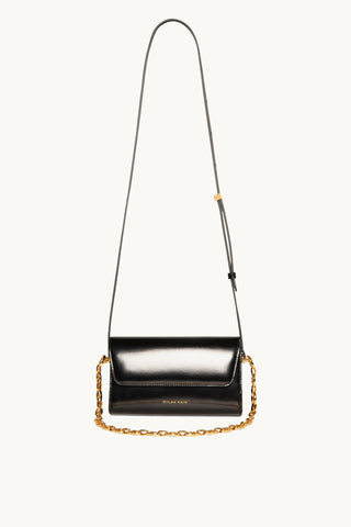 The Luxury Leather Phone bag in Black/Gold