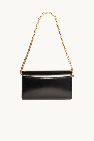 The Luxury Leather Phone bag in Black/Gold Back