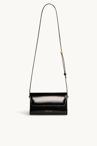 The Luxury Leather Phone bag in Black/Gold crossbody